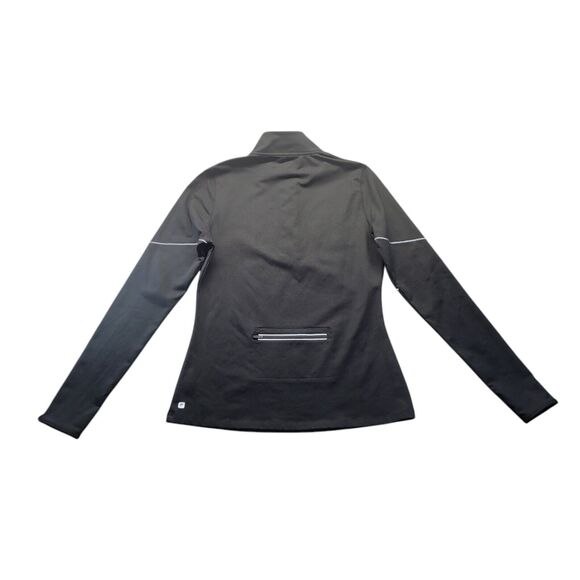 Fabletics LARGE Trinity Cold Weather Jacket Black Running Jogging Zip Up Stretch - Picture 2 of 13